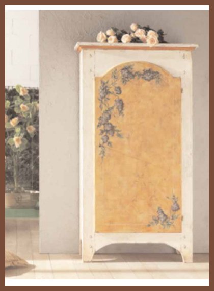 Итальянская мебель, мебель в стиле Прованс, шкаф однодверный, из натурального дерева, Composizione 7
