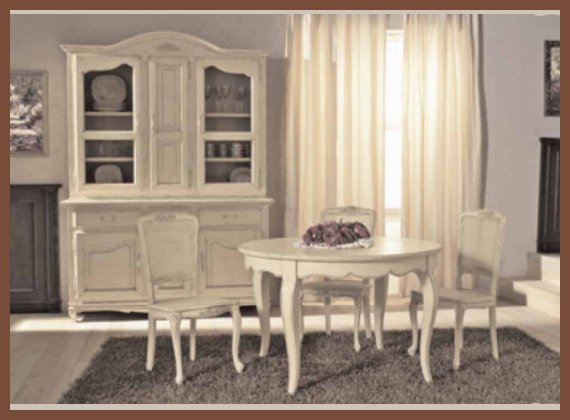 Итальянская мебель в стиле Прованс, стеклянные шкафы, шкафы-витрины двухдверные, Composizione 1 