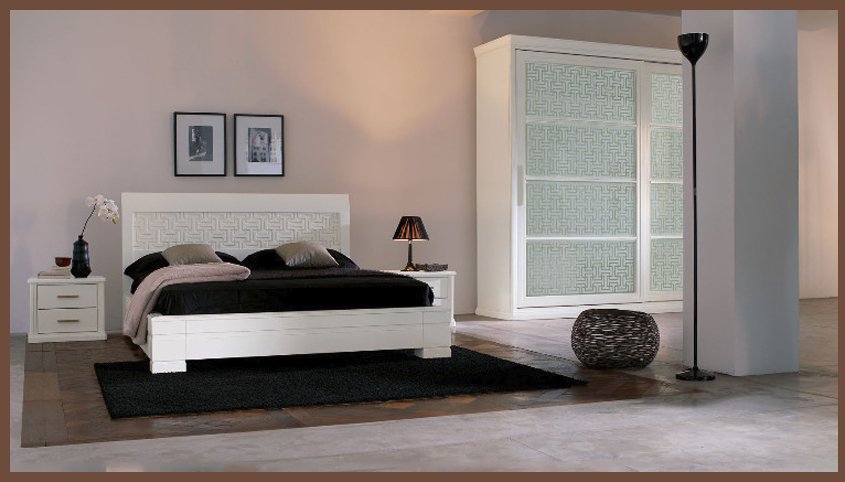 Итальянская мебель для спальни, мебель из натурального дерева, модерн, кровать, кровать двуспальная, красивая кровать, коллекция L'Esprit de Famille Luxury, Composizione 1