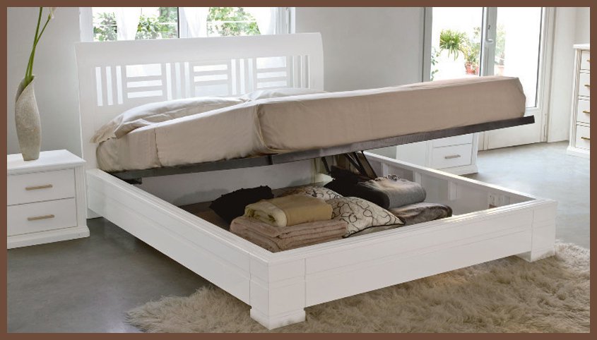 итальянская мебель для спальни, мебель из натурального дерева, модерн, кровать двуспальная, Composizione 1