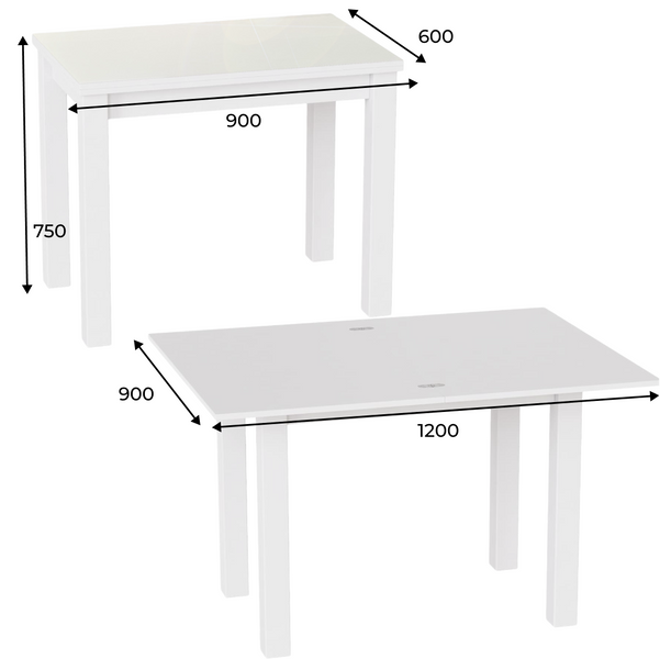 Стіл-трансформер Art in Head Dinner 900x750x600 Артвуд світлий/Білий (TB15202000100)