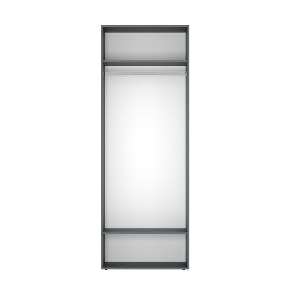 Шафа розпашна з антресоллю №1 Art In Head Light 800x2500x500 Графіт сірий (A1LT11070000000)