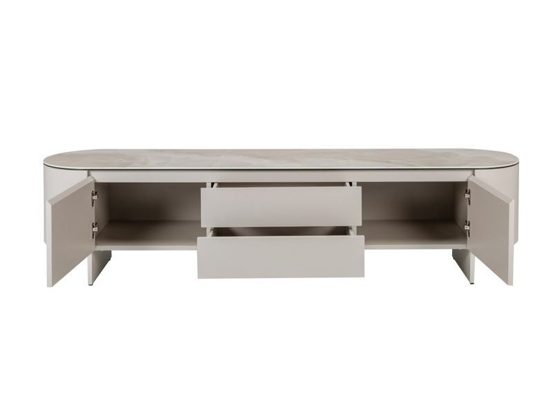 ТВ-тумба Лунаріо VETRO айворі онікс + айворі