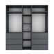Шафа розпашна комбінована з антресоллю №3 Art in Head Light 2000х2600х500 Графіт сірий (A2LTK037000000)