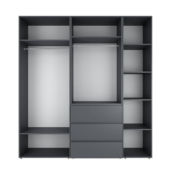 Шафа розпашна комбінована з антресоллю №4 Art in Head Light 2000х2500х500 Графіт сірий (A1LTK047000000)