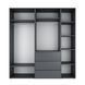 Шафа розпашна комбінована з антресоллю №4 Art in Head Light 2000х2500х500 Графіт сірий (A1LTK047000000)