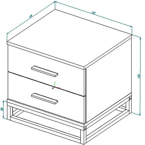 Тумба Art in Head Asсet 480x425x450 Ательє світлий (AS15040000030)